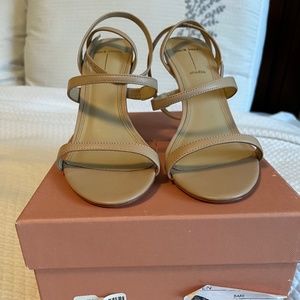 Black Suede Studio Gwen Nude Bare Heels size 39